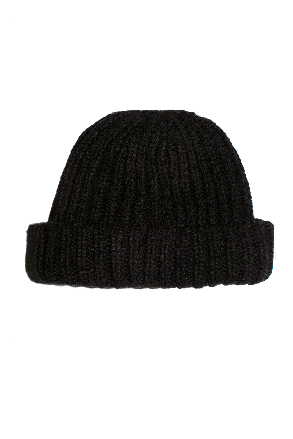 Black Recycled Wool Beanie