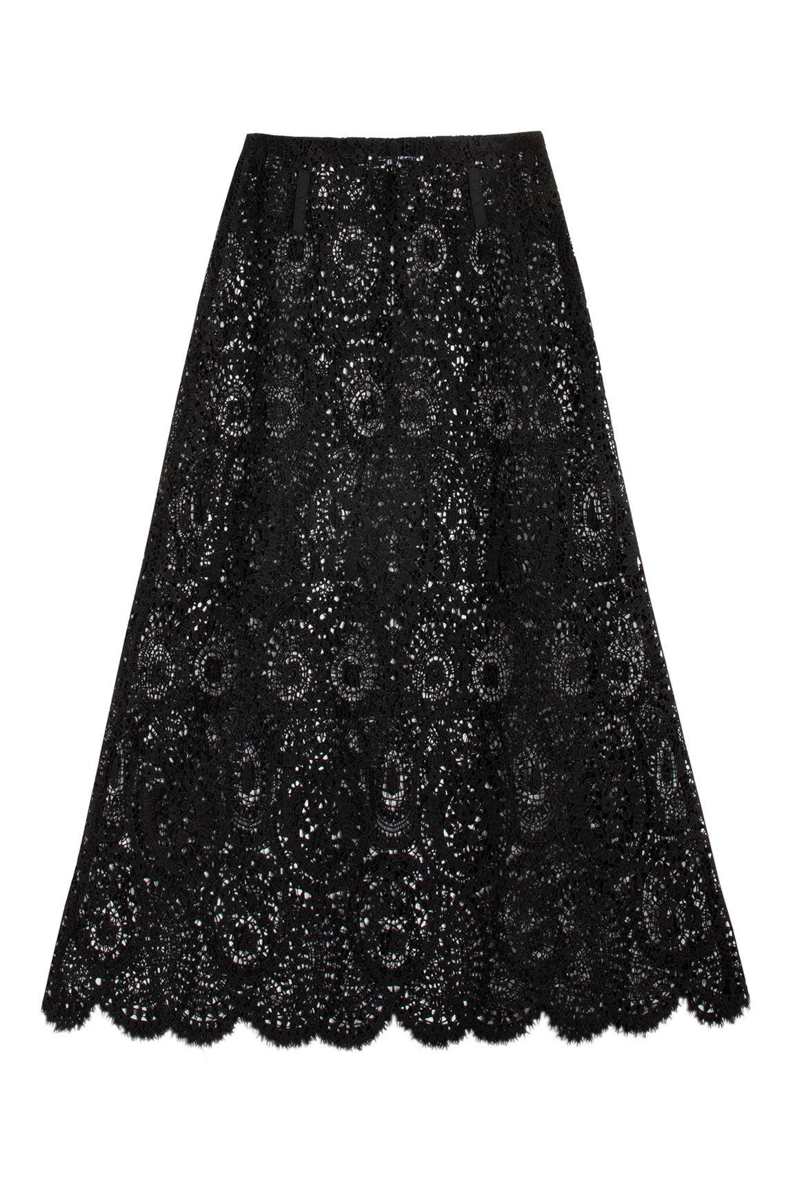 Casual Chic Black Lace Skirt