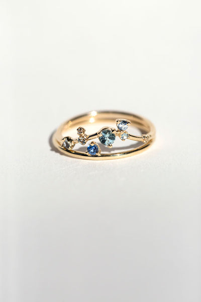 Organic Triangle Sapphire Ring