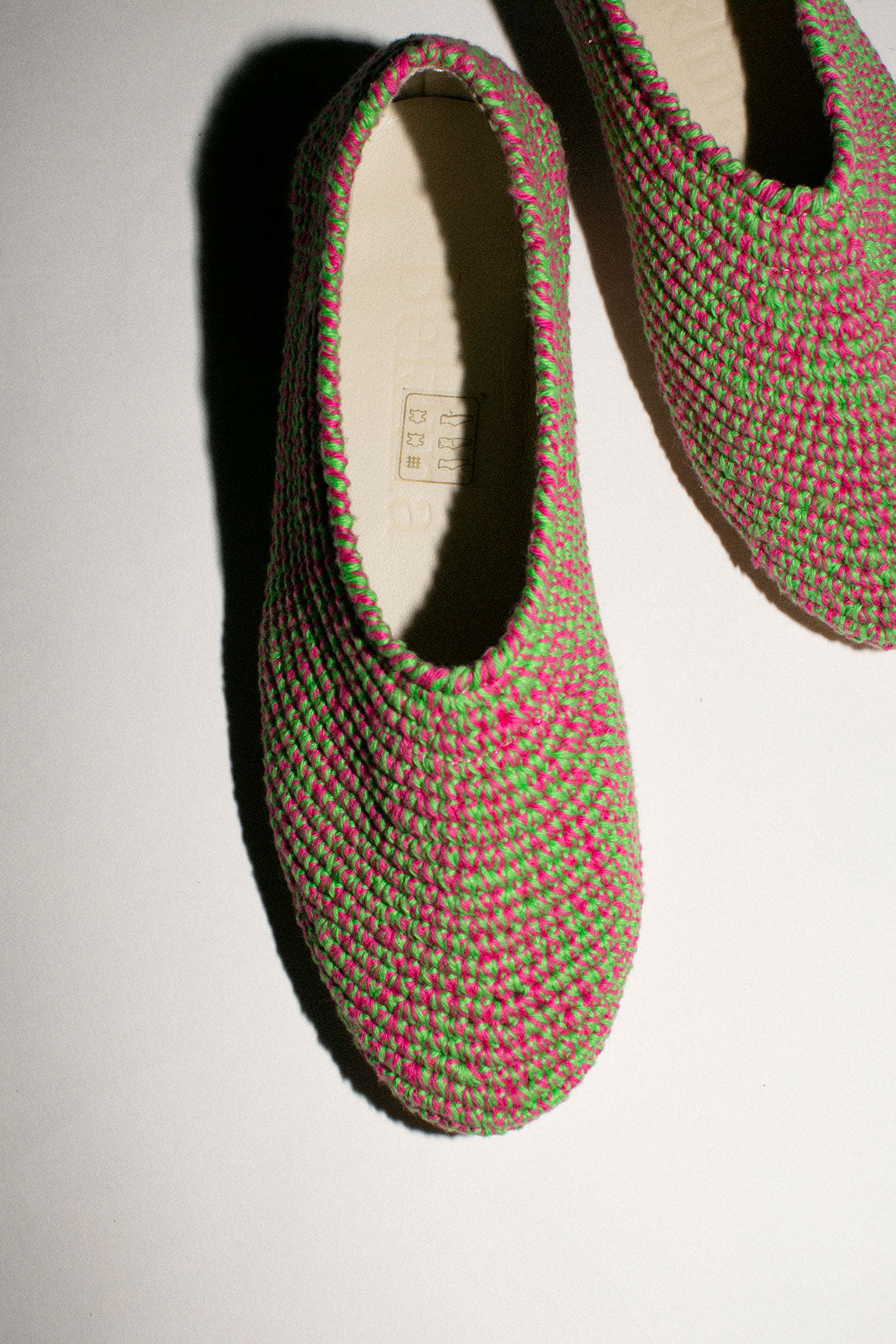 Pink & Green Crochet Flat
