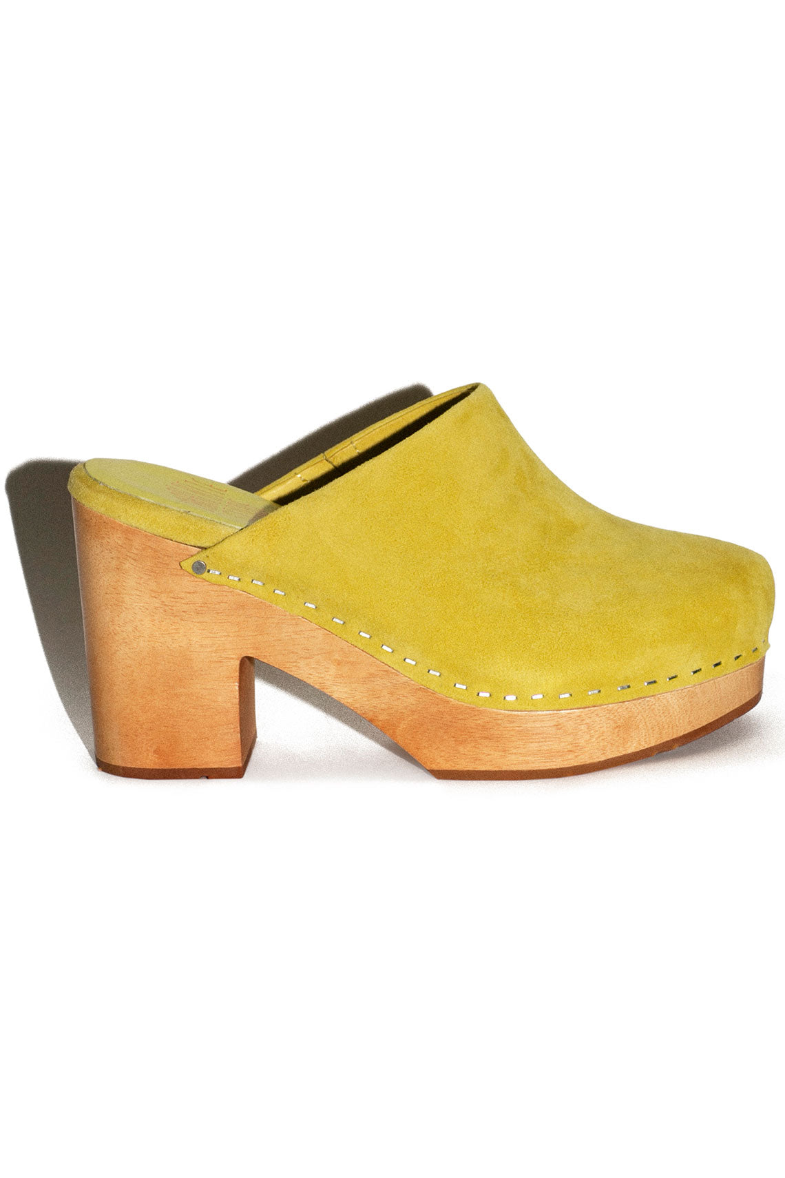 Jill Leather Clog - Chartreuse