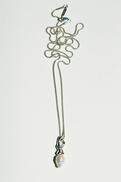 Silver Pearl Sprig Necklace