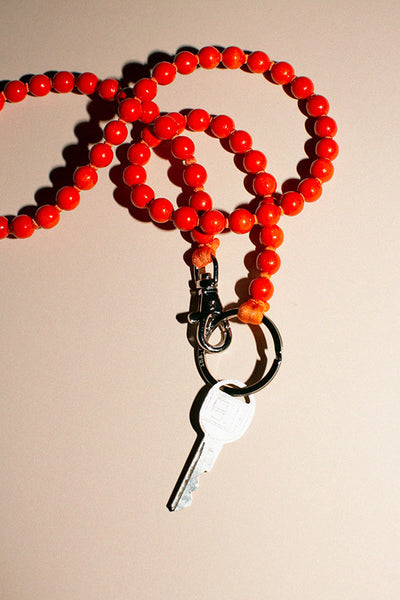 Orange Perlen Long Keyholder