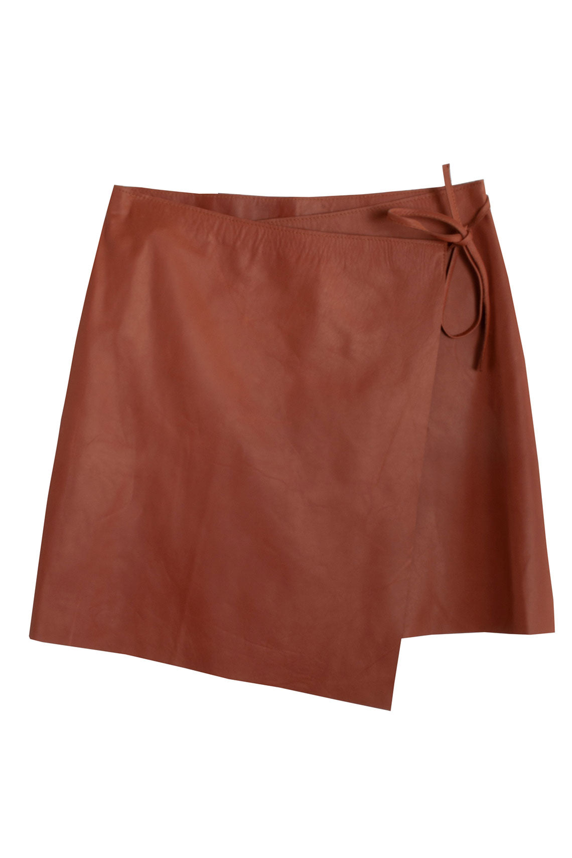 Maryam Haircalf Leather Mini Skirt