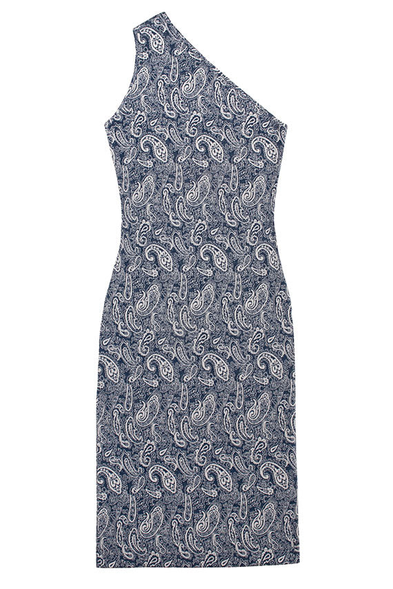 open lace back dress Seagrass Paisley One Shoulder Mini Dress main image 1
