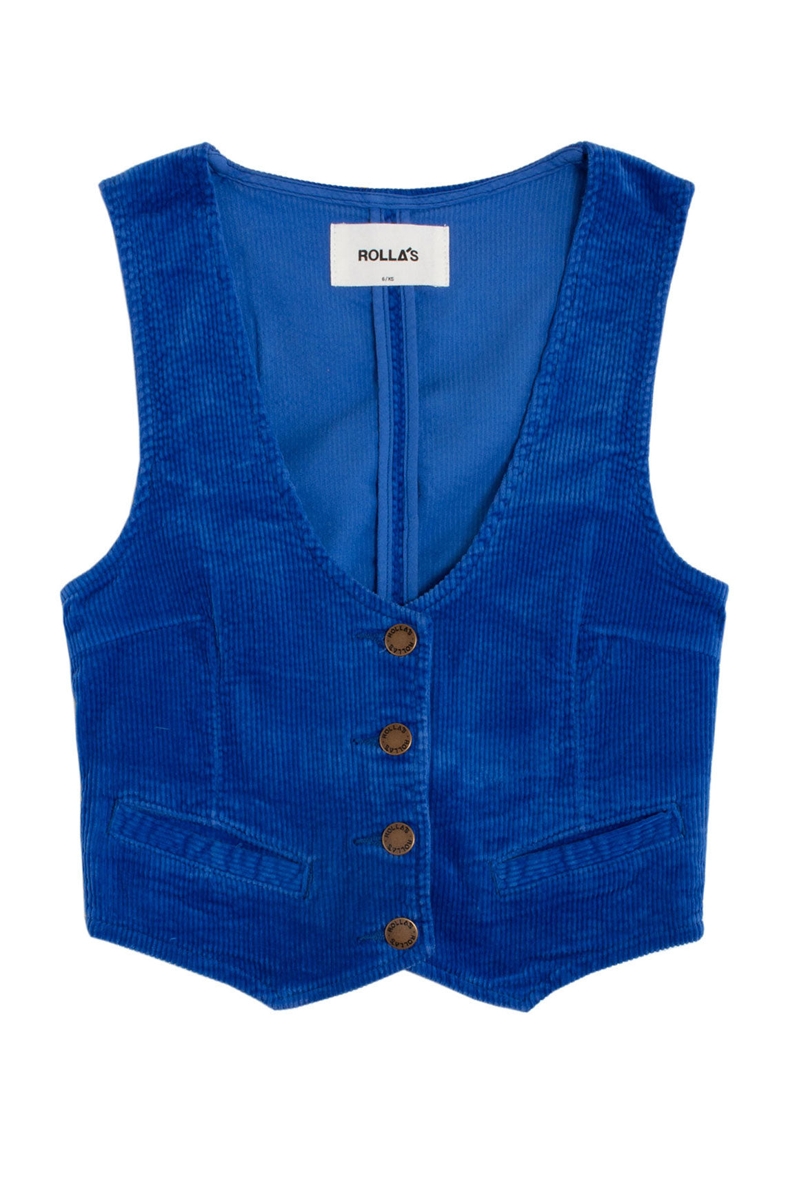 Electric Blu Cord Dallas Vest