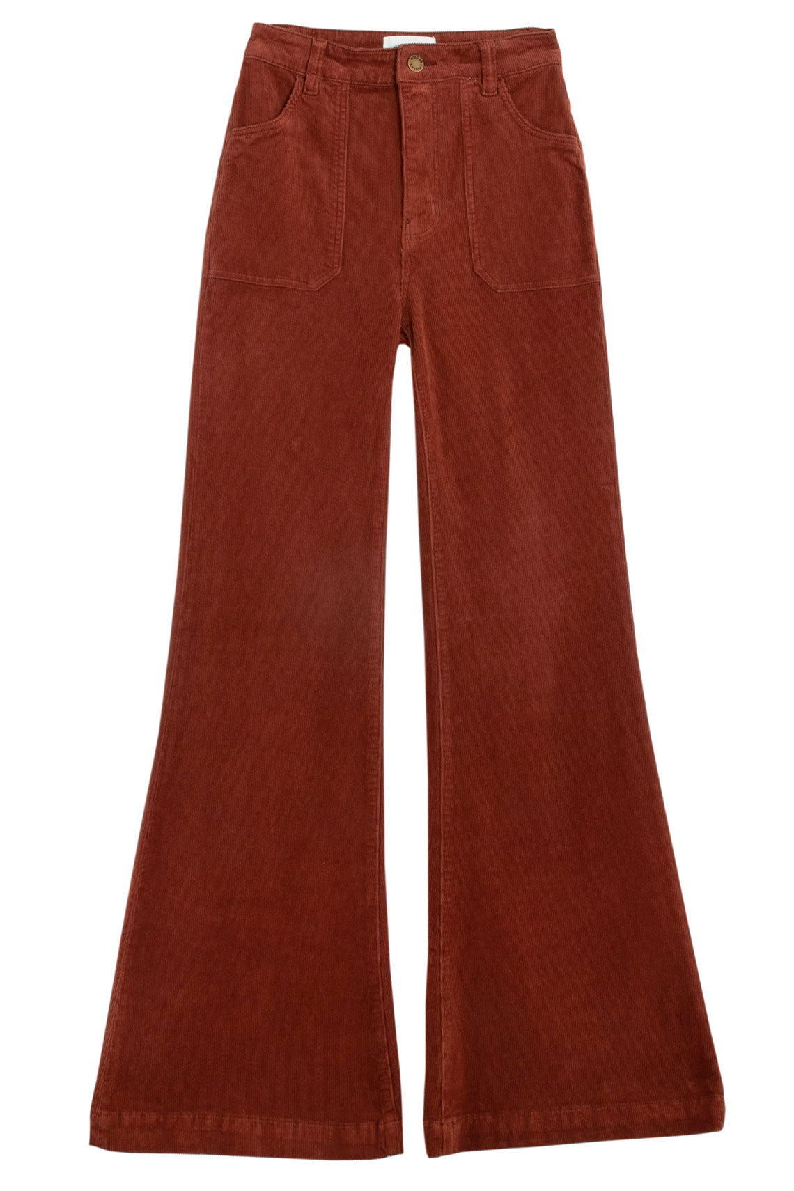 Chestnut Solid Color High Waist Flare Corduroy Pants – Dash of Dez