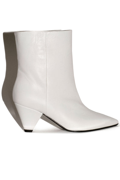 White Leather Pauline Ankle Boot
