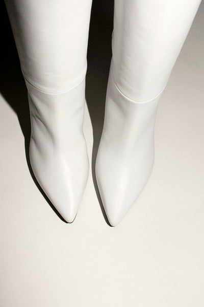 White Leather Tania Boot