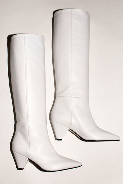 White Leather Tania Boot