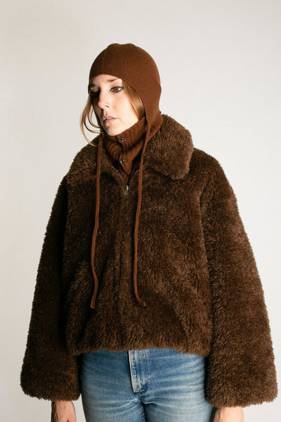 Chocolate Cashmere Knit Cap