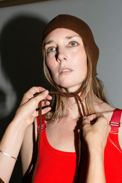 Chocolate Cashmere Knit Cap