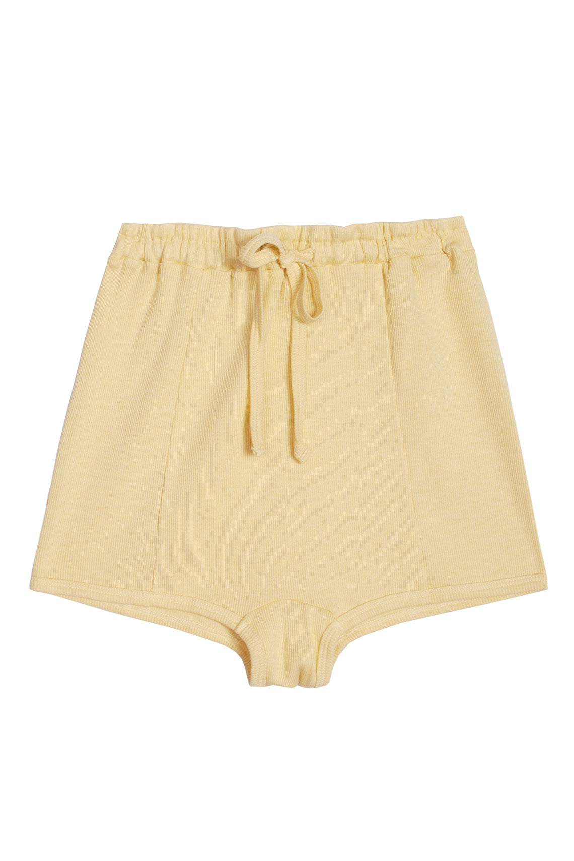Light Yellow Ribbed Short Pant