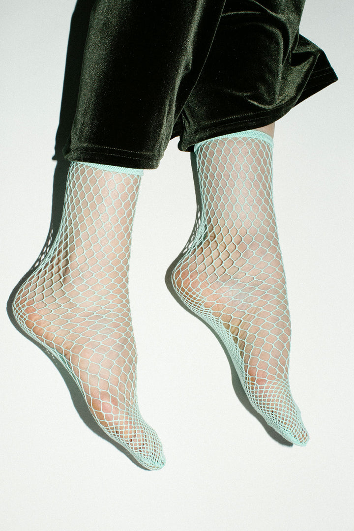 Babaco - Mint Fishnet Socks – BONA DRAG