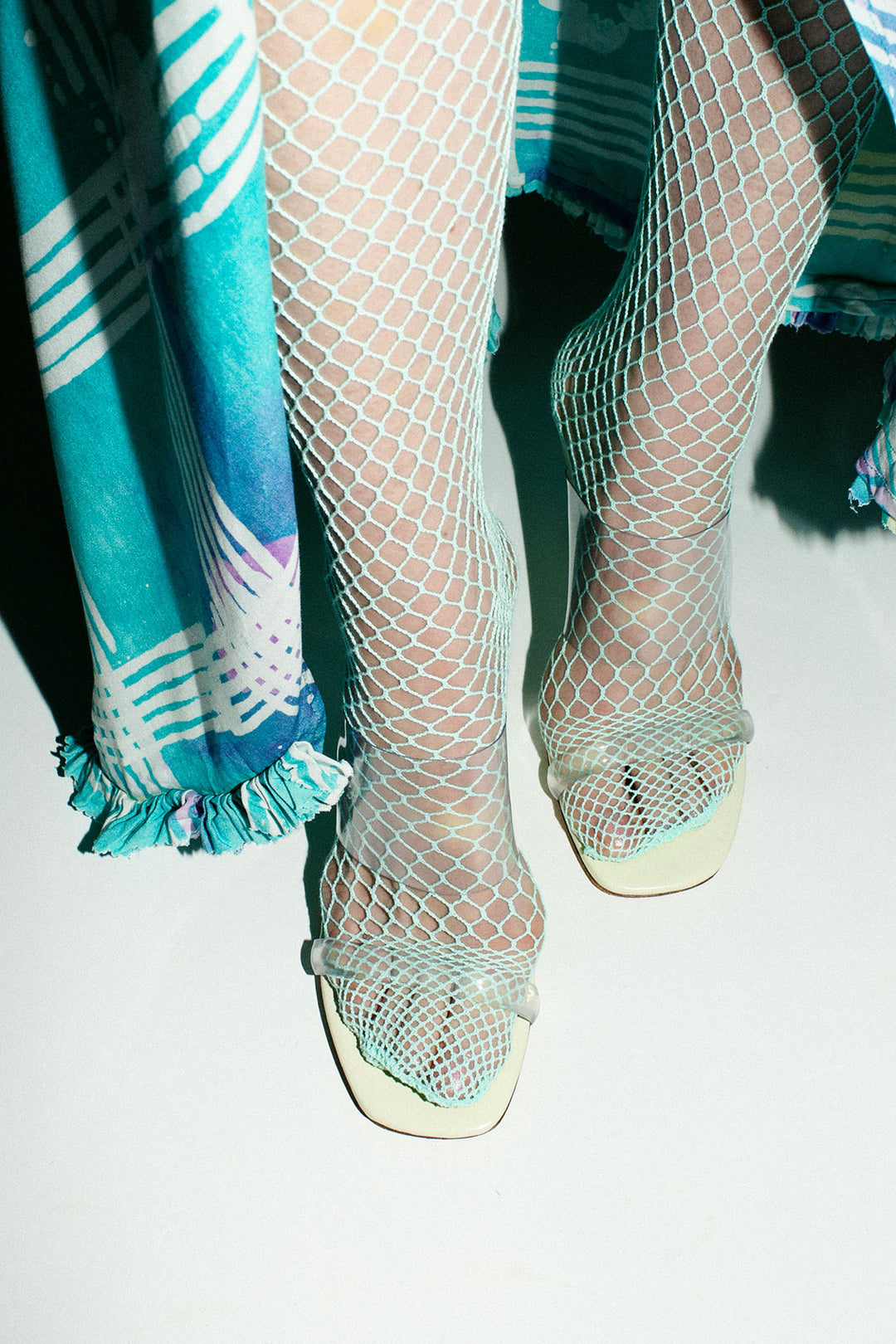 【babaco】Fishnet Tights Babaco - Mint Fishnet Tights – BONA DRAG