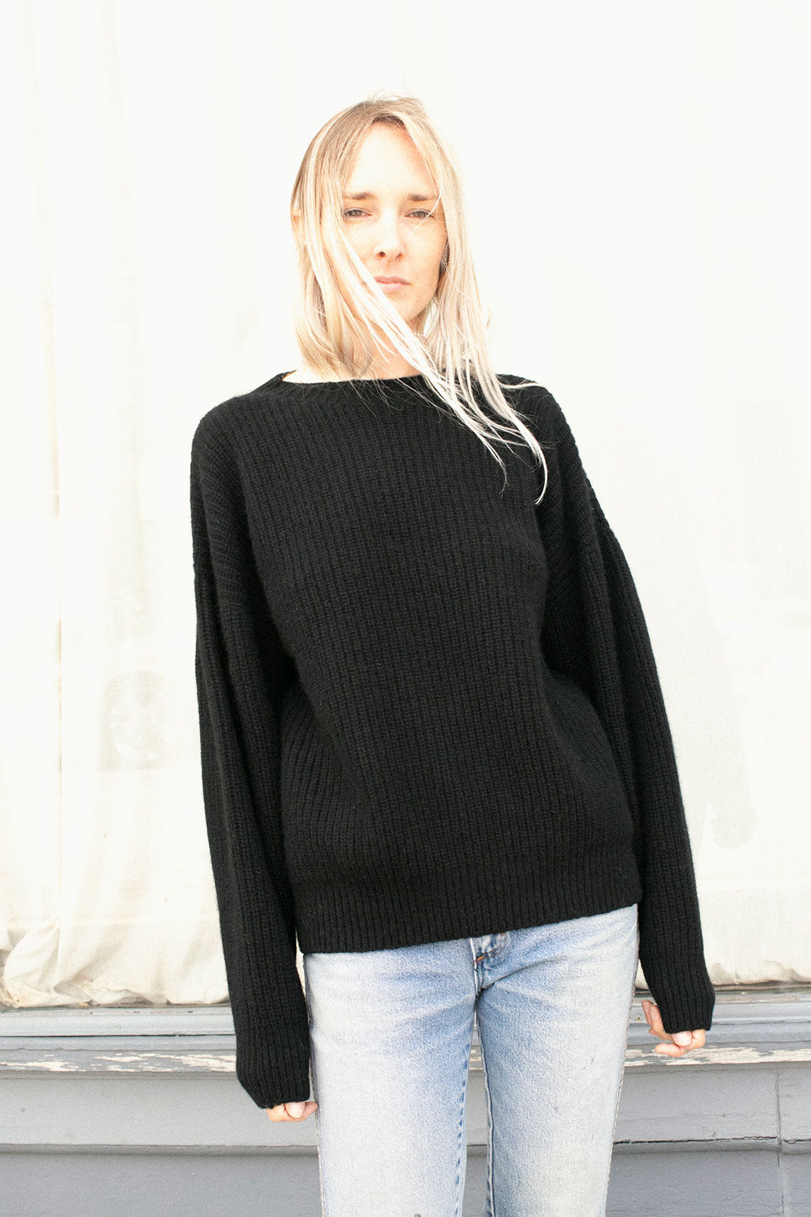 Black Recycled Wool Mea Pullover