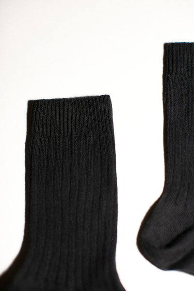 Black Rib Sock