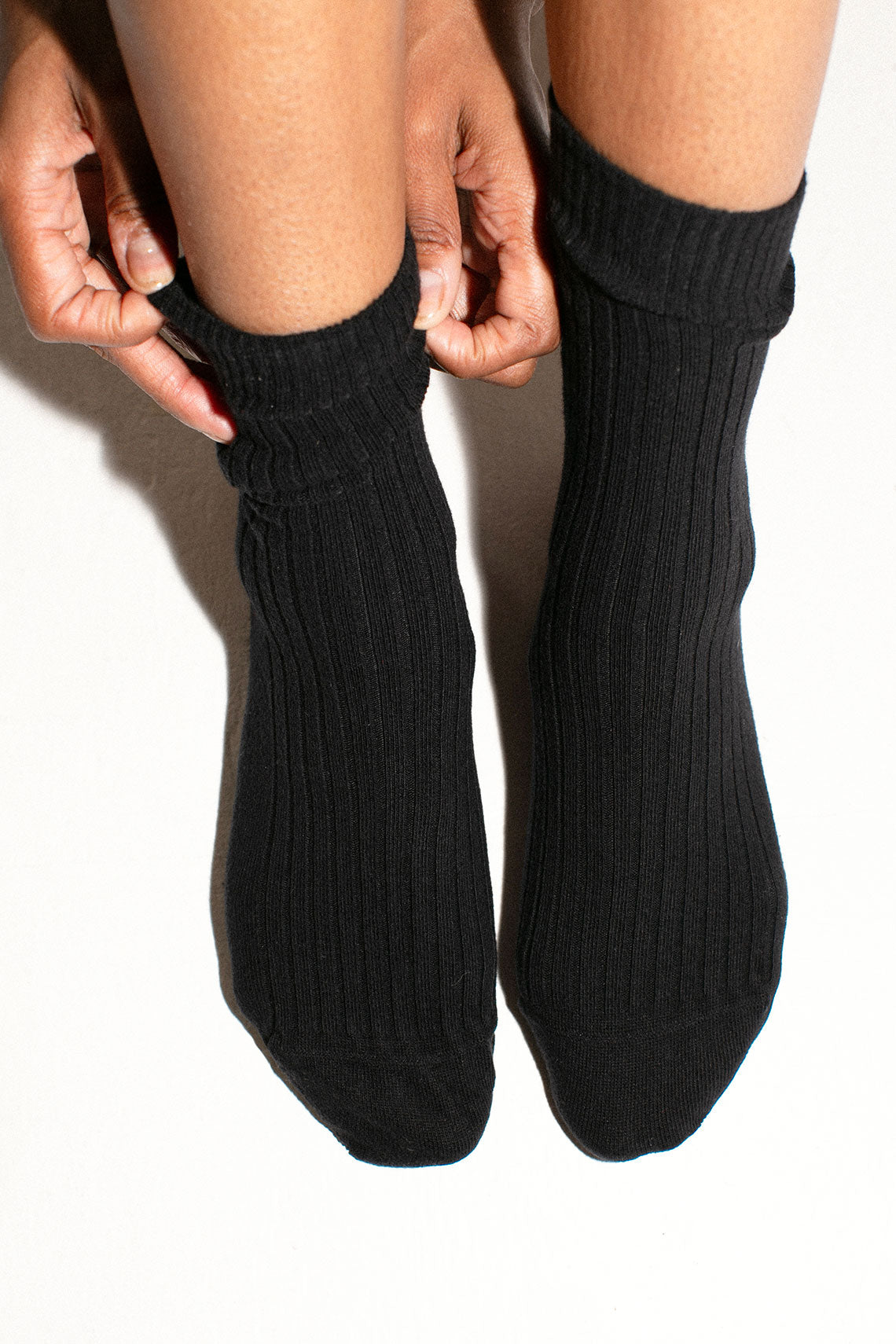 Black Rib Sock