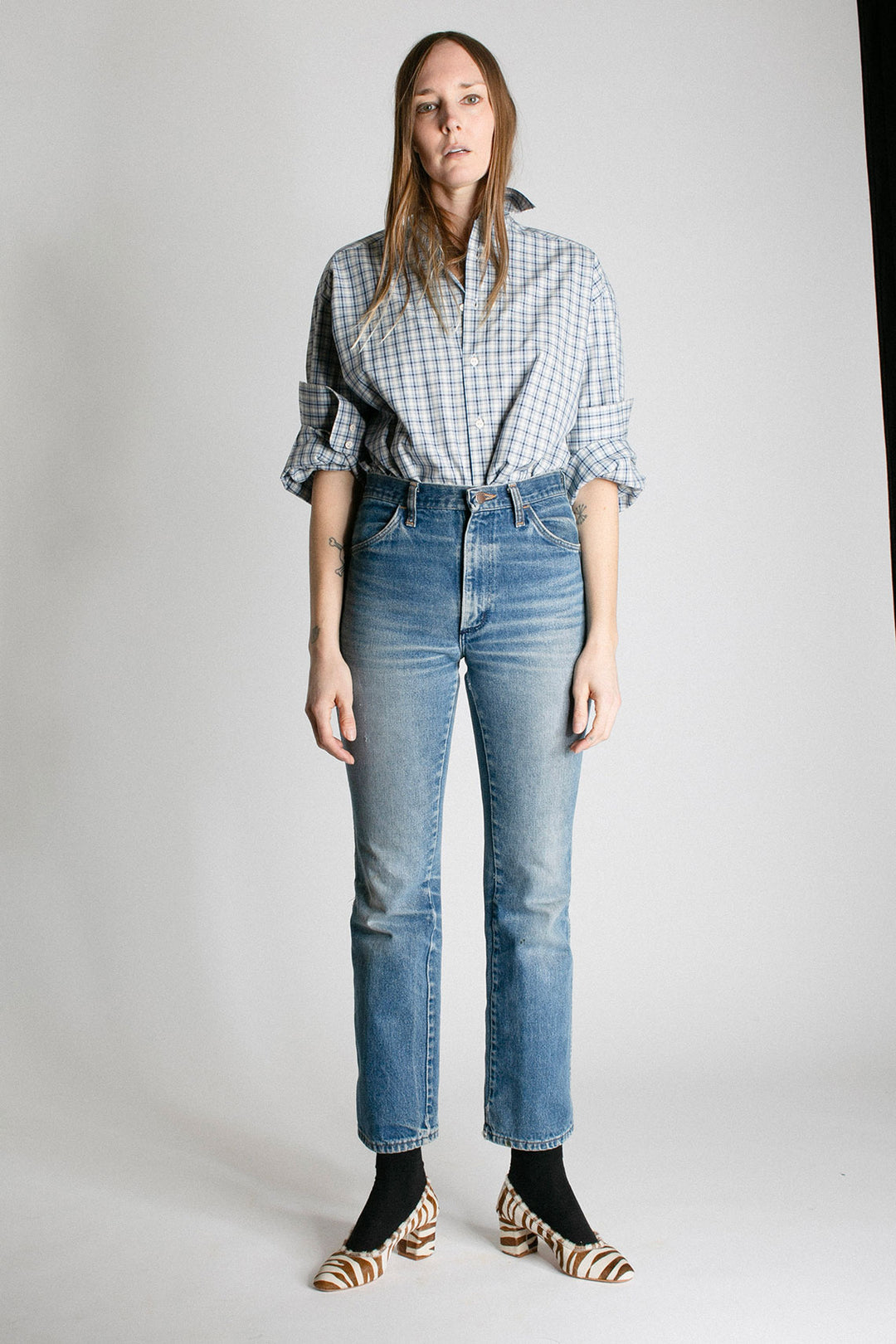 Baserange - Blue Check Claude Shirt – BONA DRAG