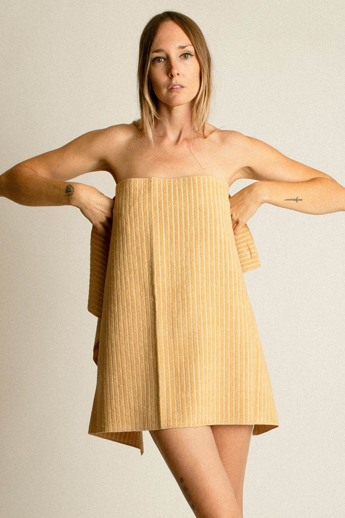 Brown Stripe Shell Towel