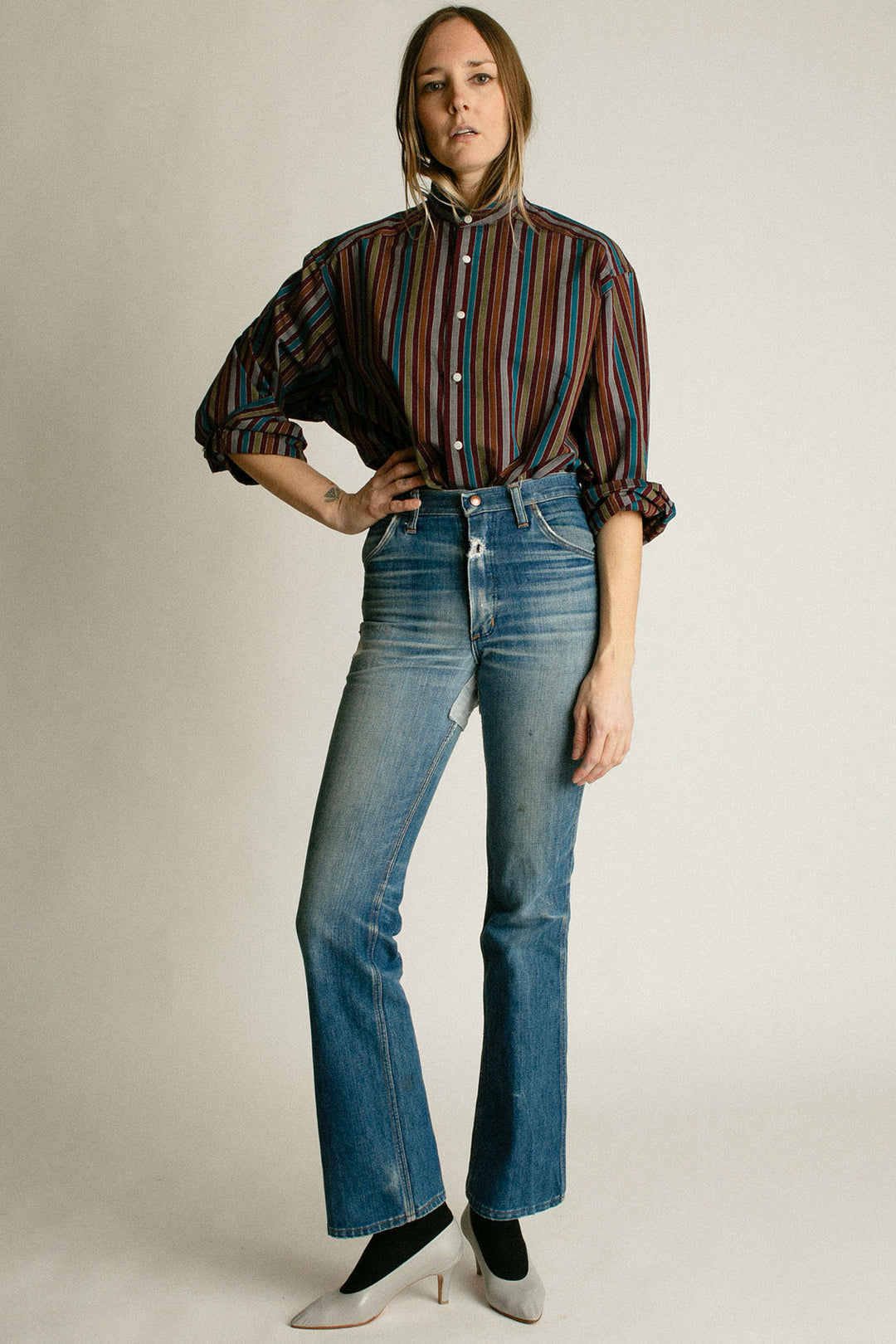 Baserange - Maroon Stripe Claude Shirt – BONA DRAG