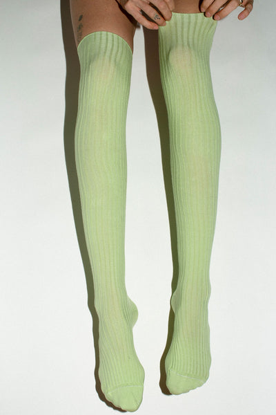 Kir Green Overknee Sock