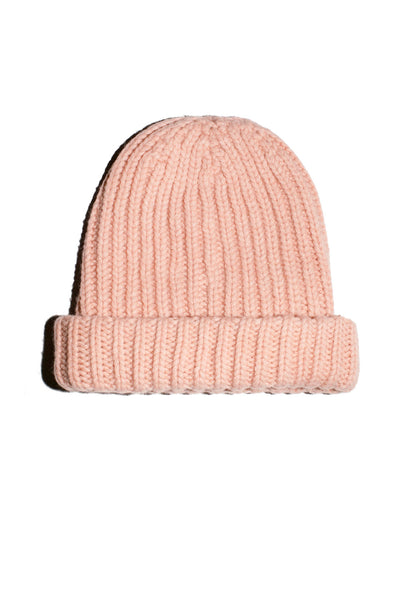 Pink Recycled Wool Beanie