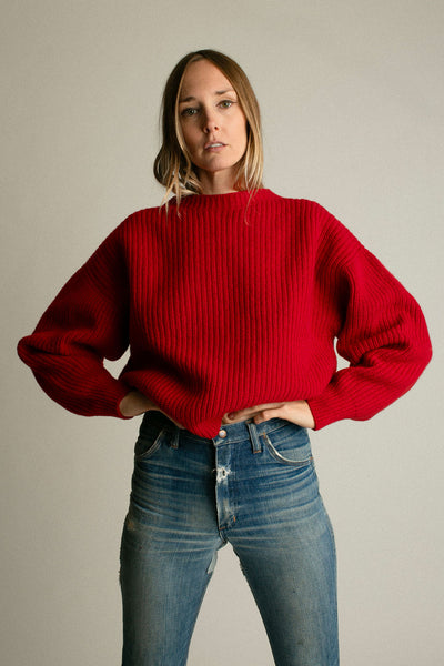 Red Recycled Wool Mea Pullover