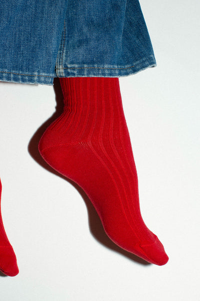 Team Red Rib Sock