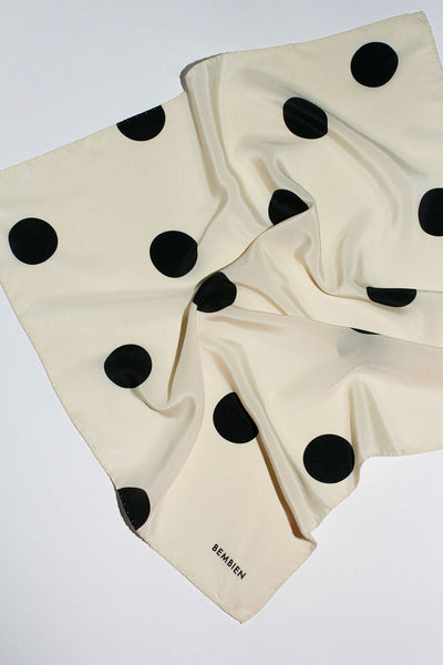 Cream Pois Scarf