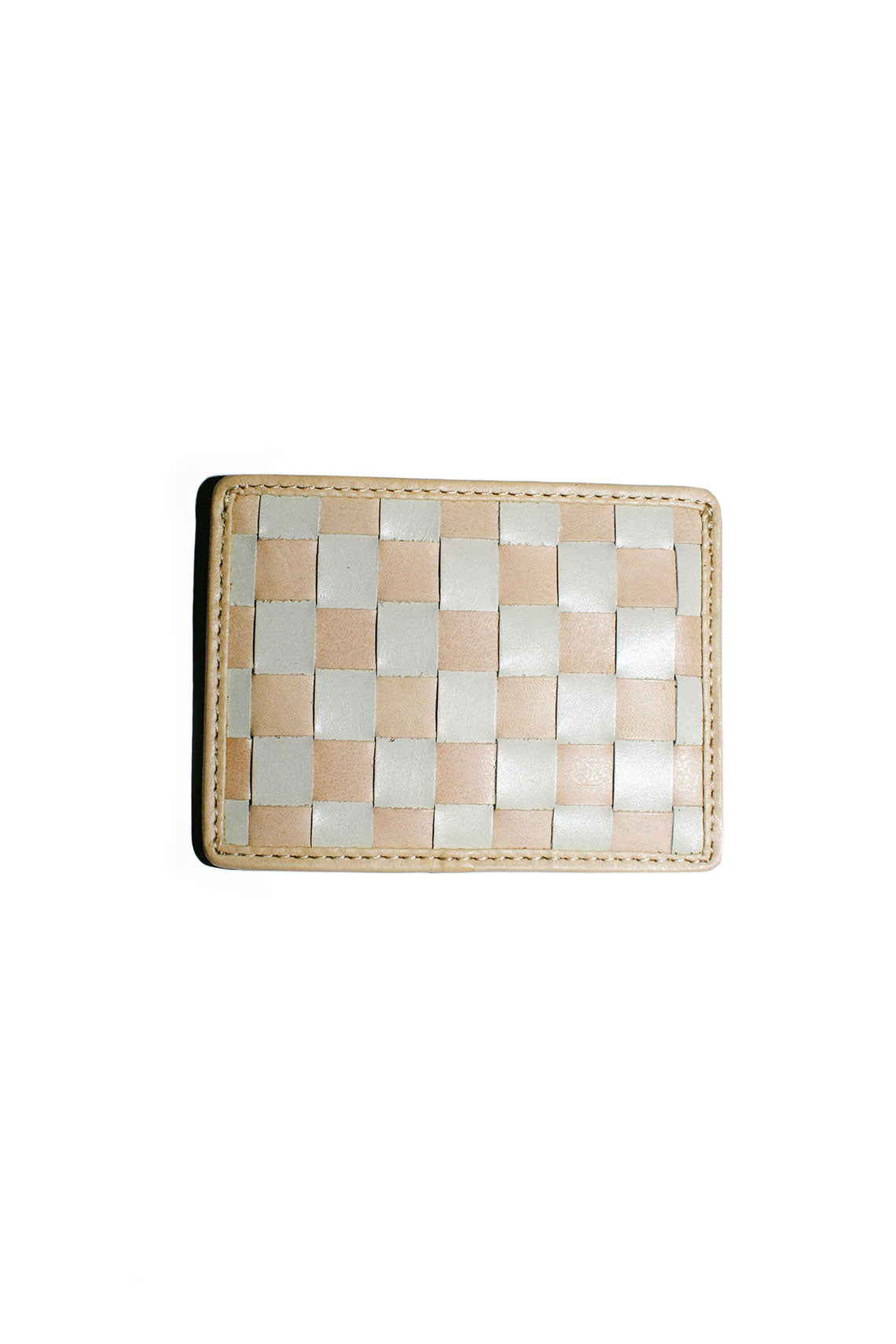 Cream Check Nico Card Case