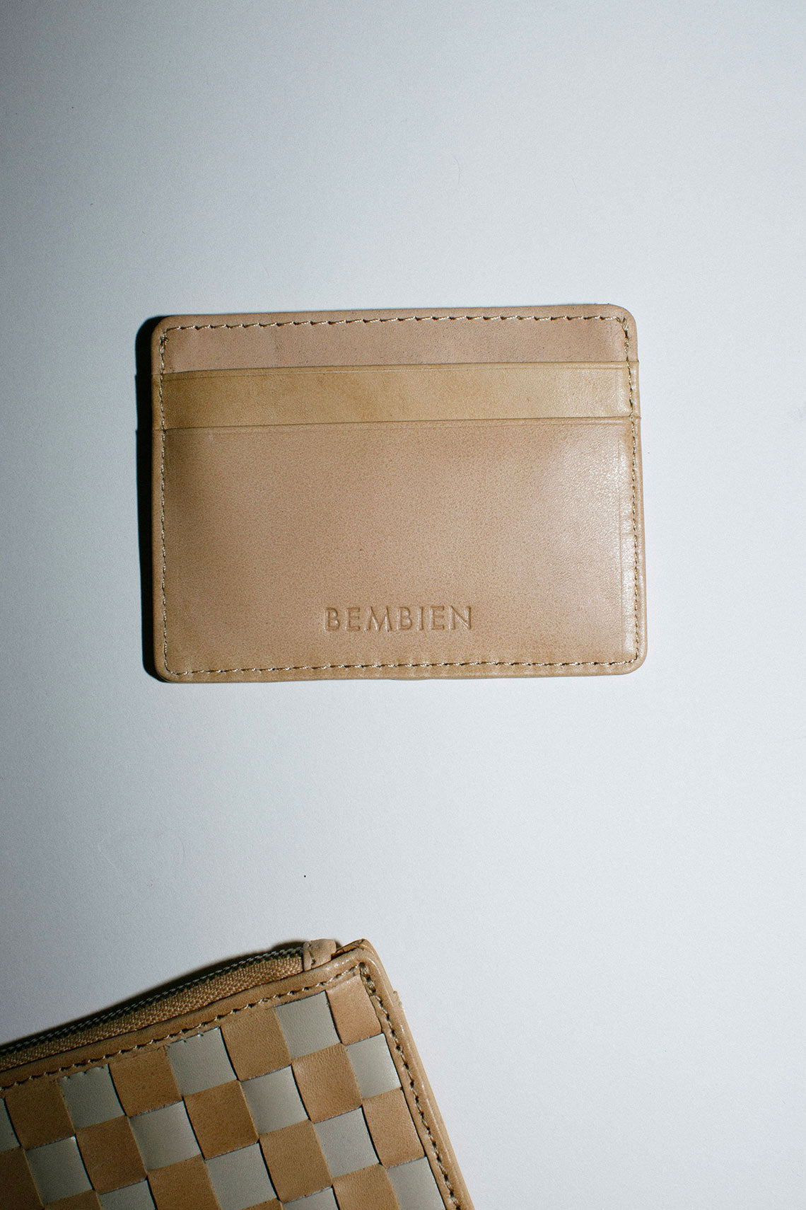 Cream Check Nico Card Case