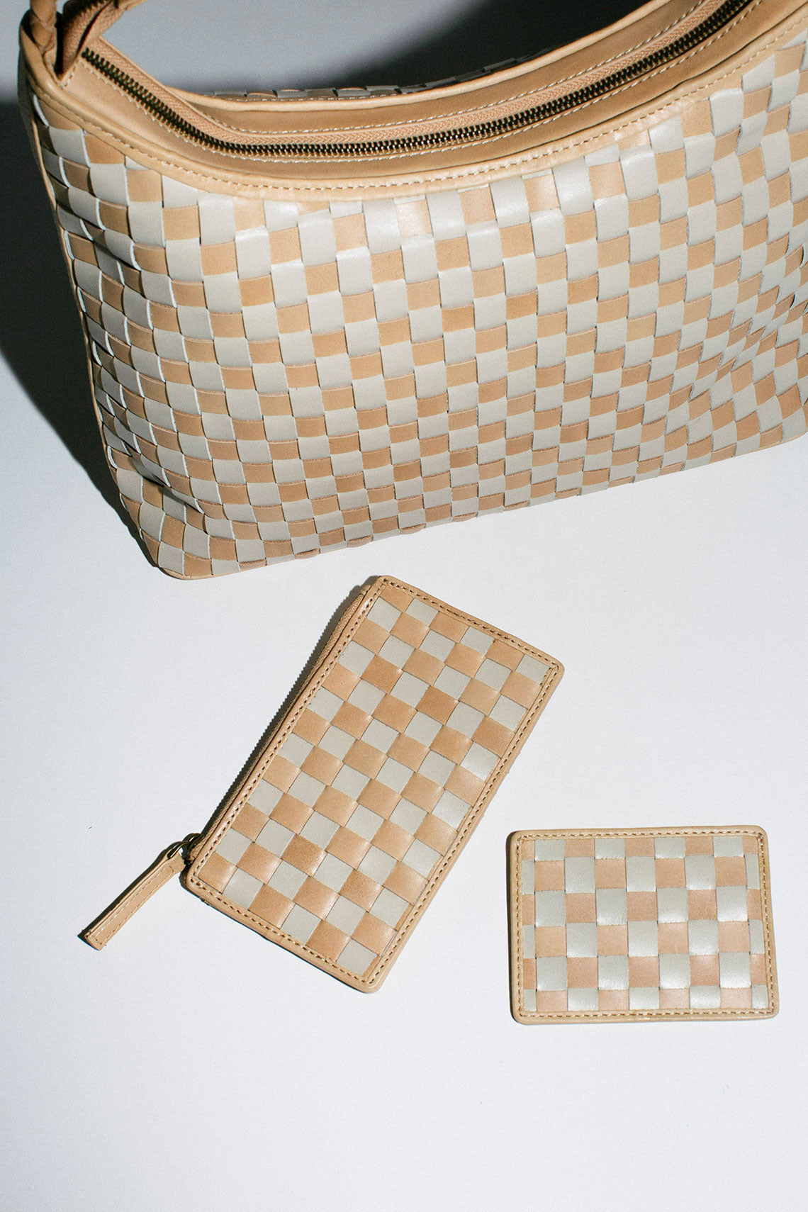 Cream Check Odin Card Case