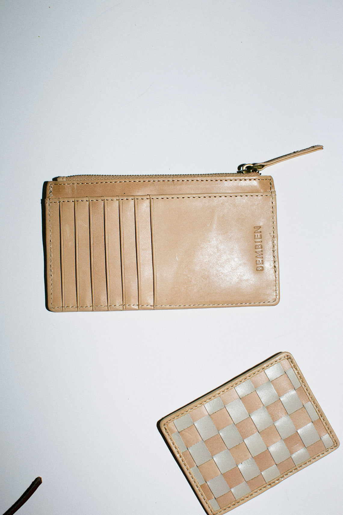 Cream Check Odin Card Case