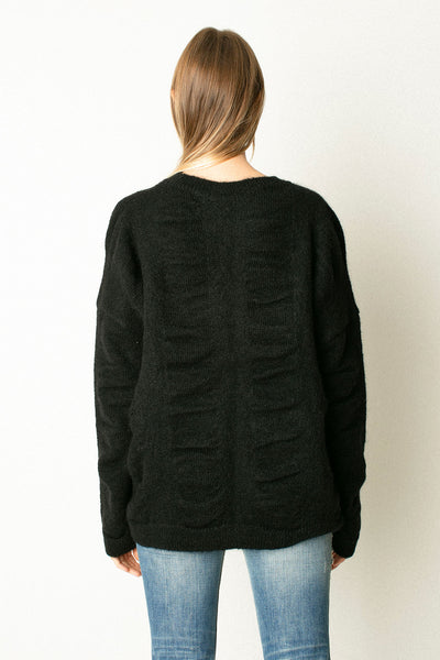 Black Waterfall Sweater