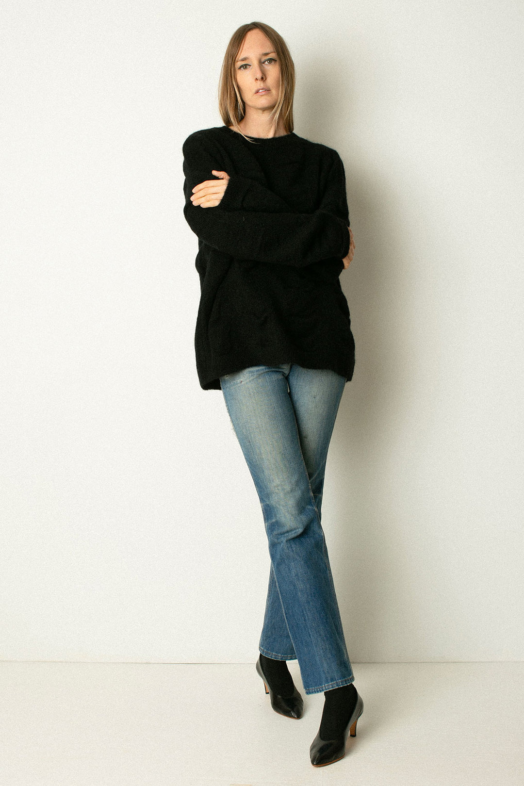 BlackCraneBlackWaterfallSweate