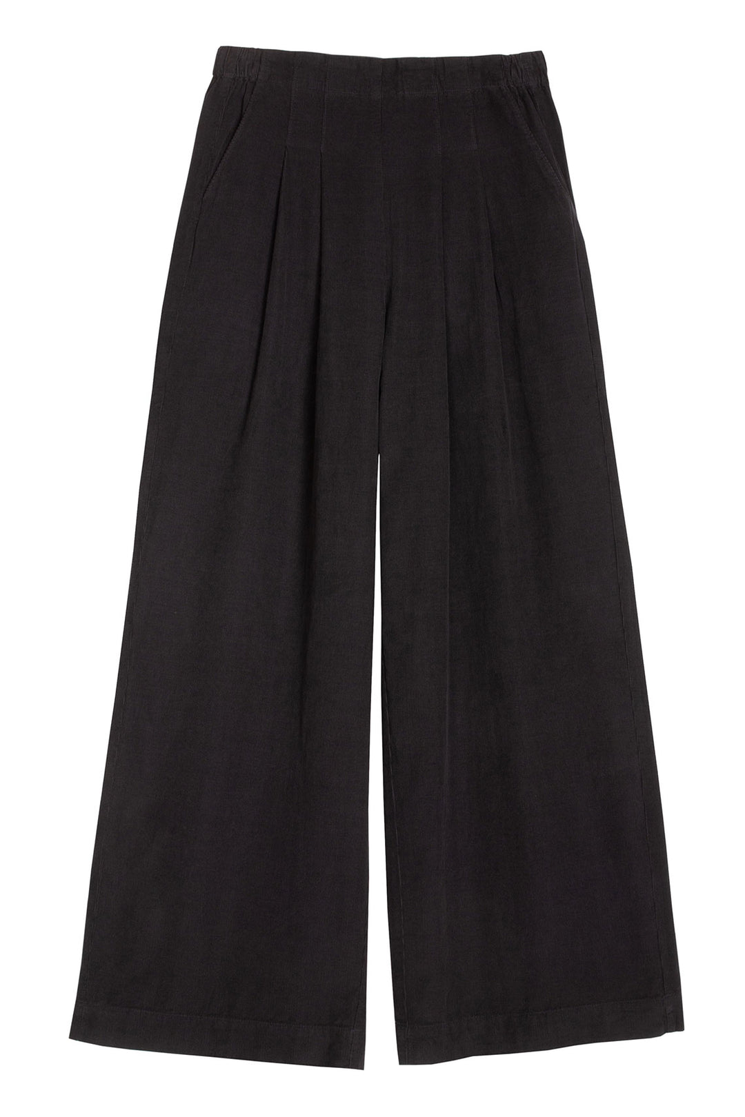 SALE 20% OFF - Black Crane - Navy Corduroy Wide Pleated Pant