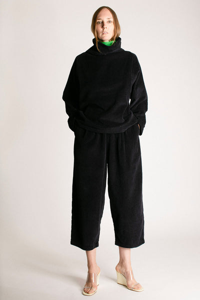 Dark Navy Corduroy Wide Pant