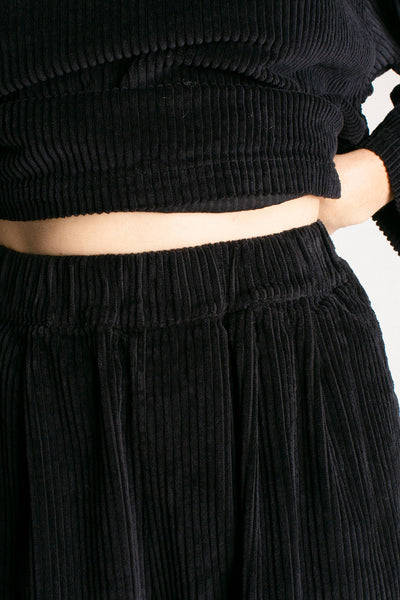 Dark Navy Corduroy Wide Pant