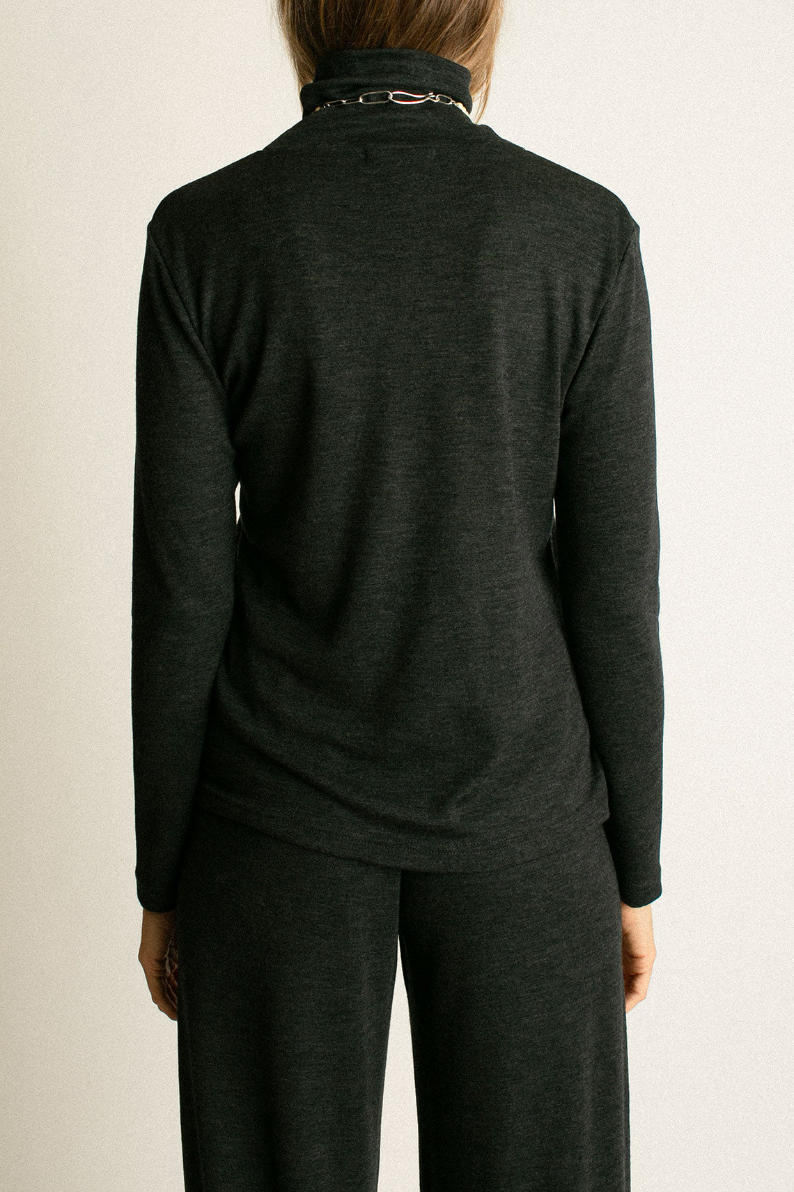 Grey Wool Turtleneck