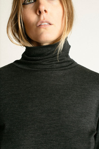 Grey Wool Turtleneck