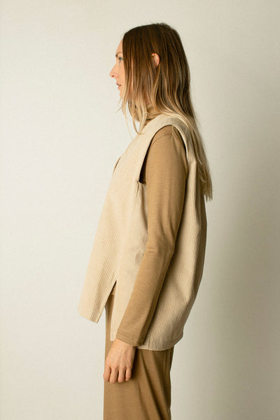 Ivory Corduroy Vest