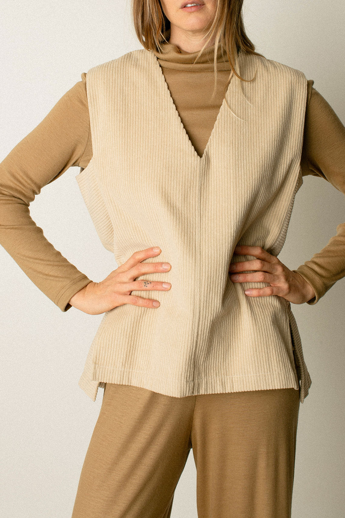 Ivory Corduroy Vest