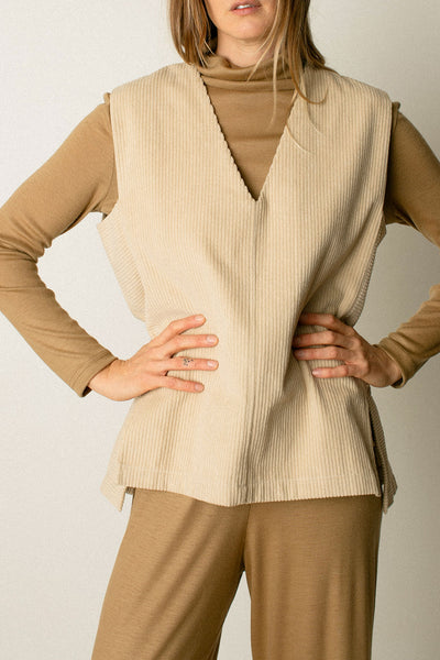 Ivory Corduroy Vest