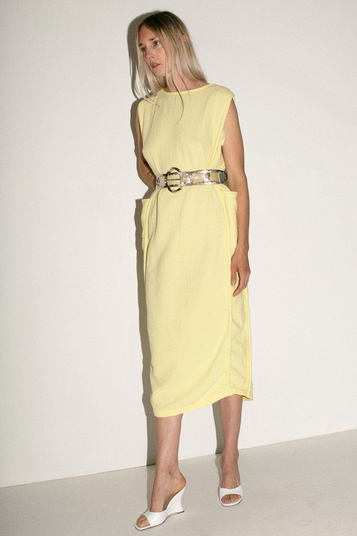 Lemon Side Corded Dress