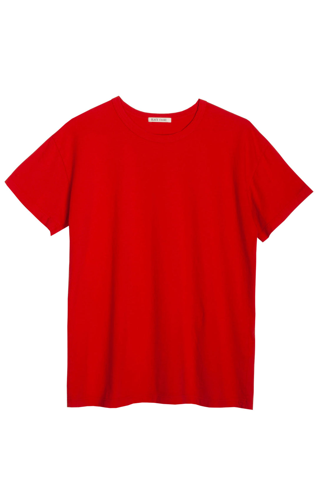 Black Crane - Organic Cotton Red Tee – BONA DRAG