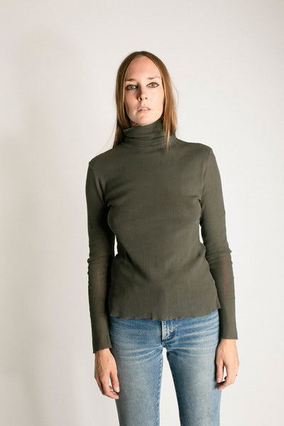 Slate Double Mesh Turtleneck