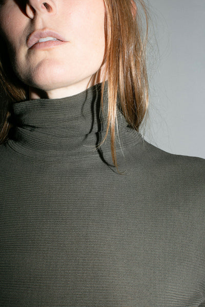 Slate Double Mesh Turtleneck