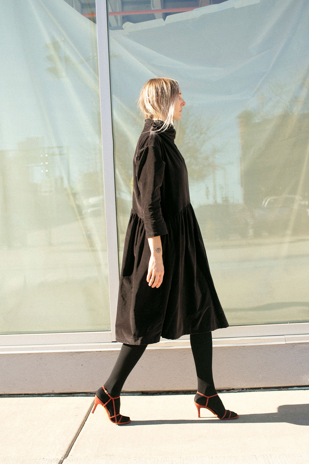 Black Crane - Sumi Black Velveteen Dress – BONA DRAG