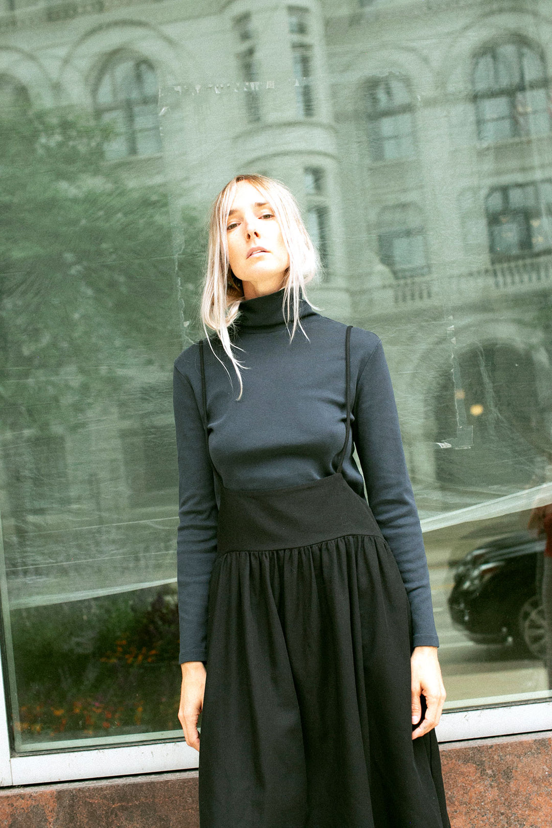 Black Crane - Black Suspender Dress BONA DRAG Black Crane - Black Suspender Dress BONA DRAG